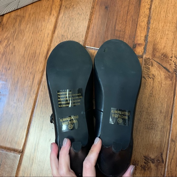 Chase + Chloe | Black Kimmy Mary Jane Pumps | Sz 10 - Picture 8 of 16